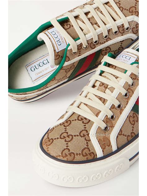 gucci canvas tennis shoes.